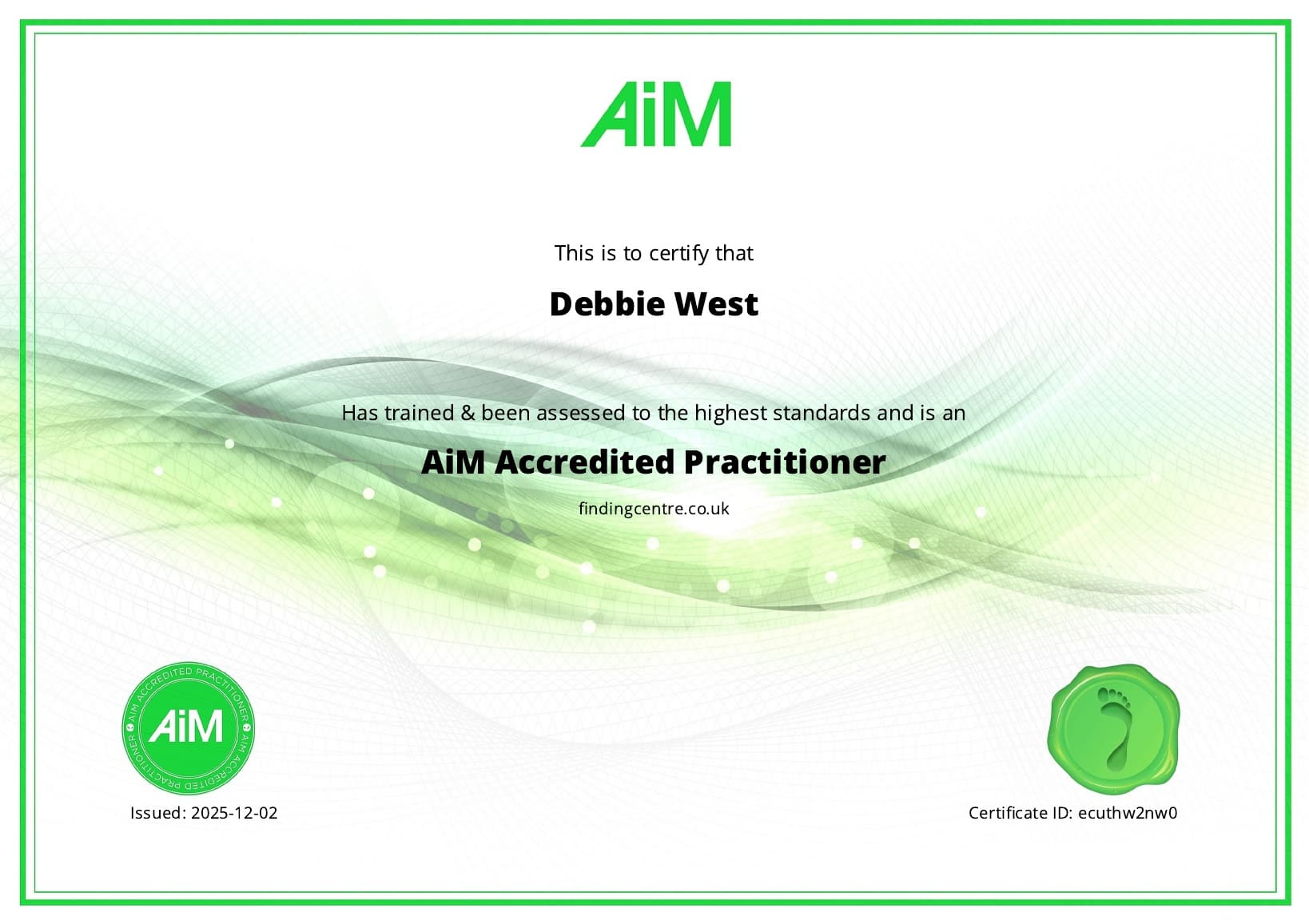 AiM Accredited Practitioner